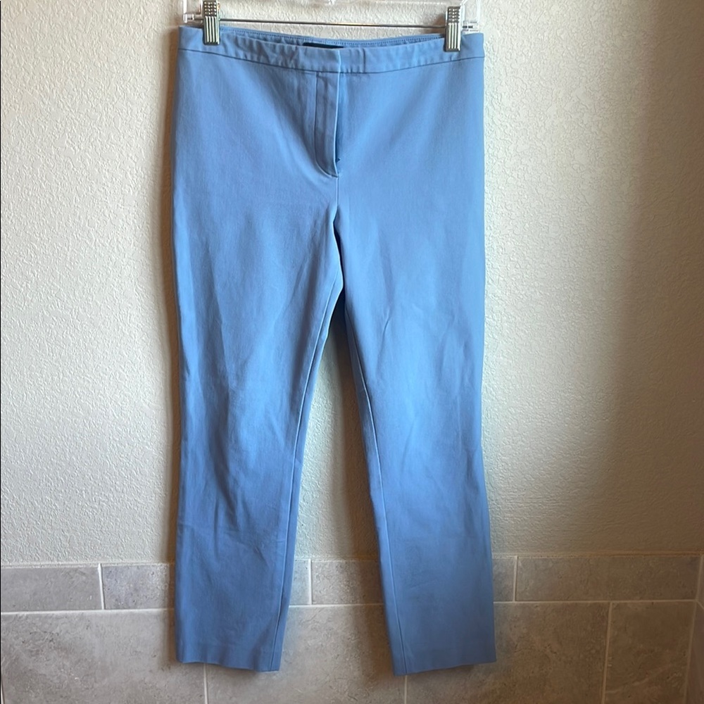 Theory Light Blue Cotton Blend Dress Pants